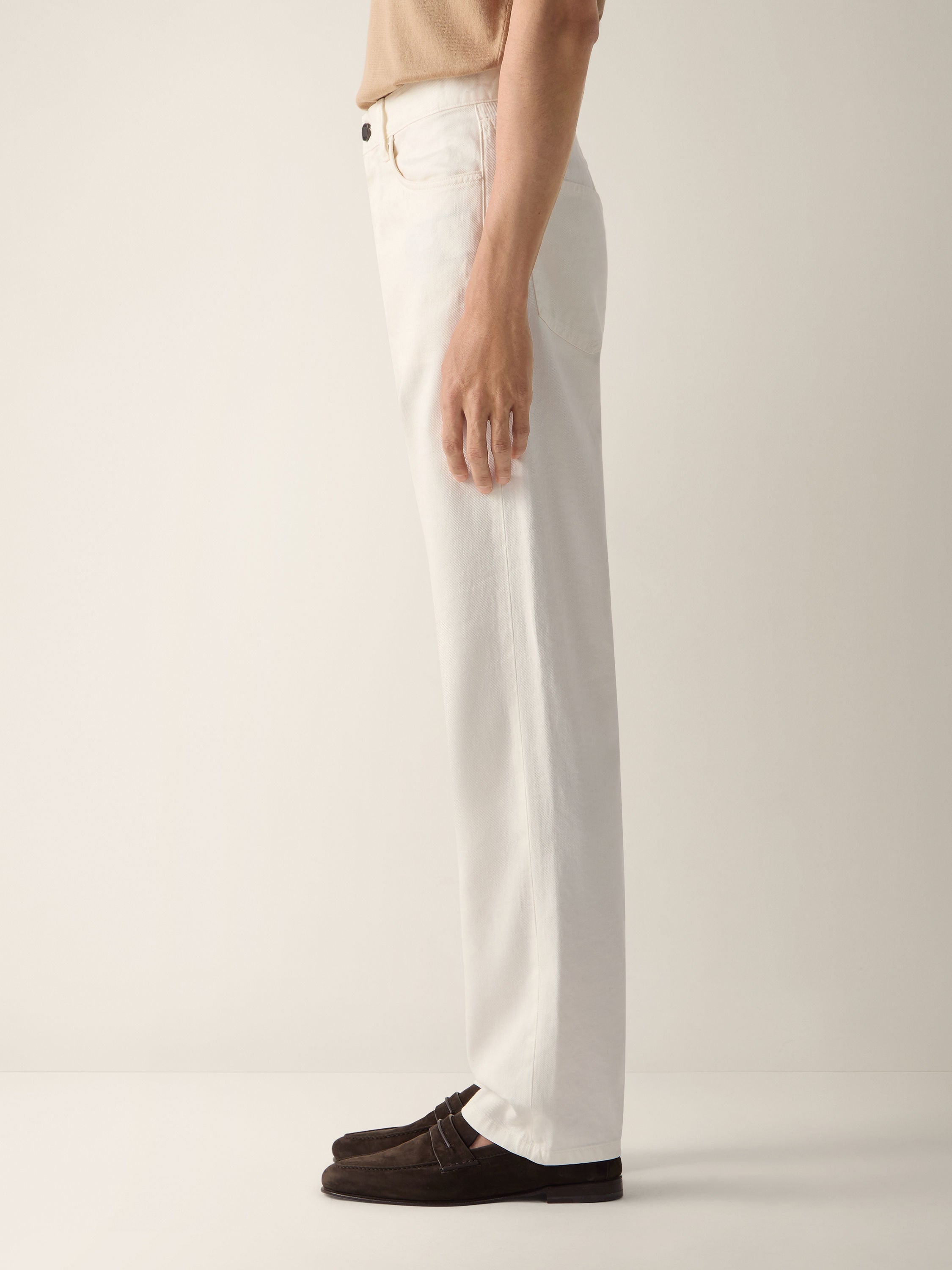 Zegna White Stretch Cotton And Linen Roccia Pants