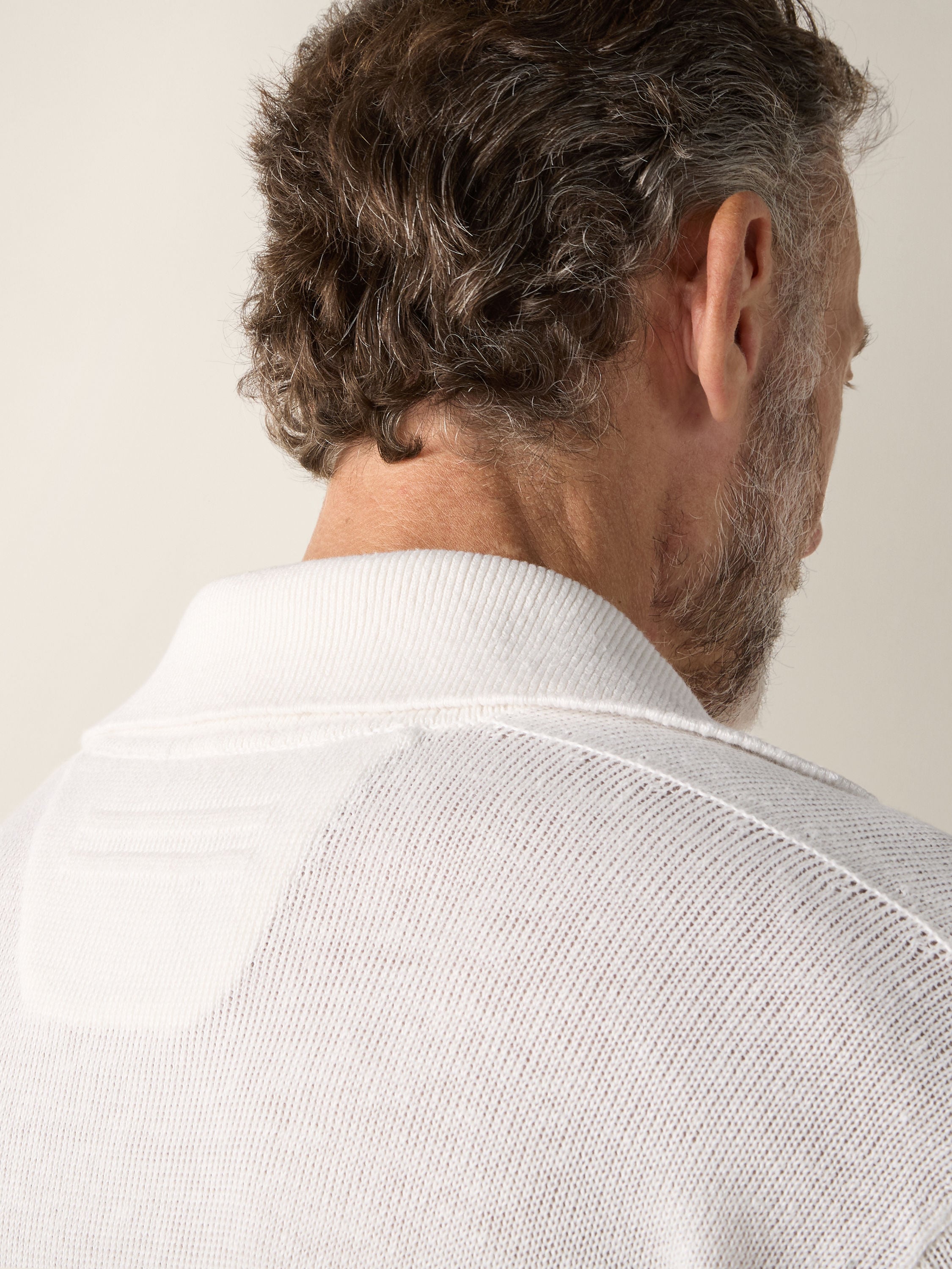 Zegna White Oasi Lino Polo Shirt