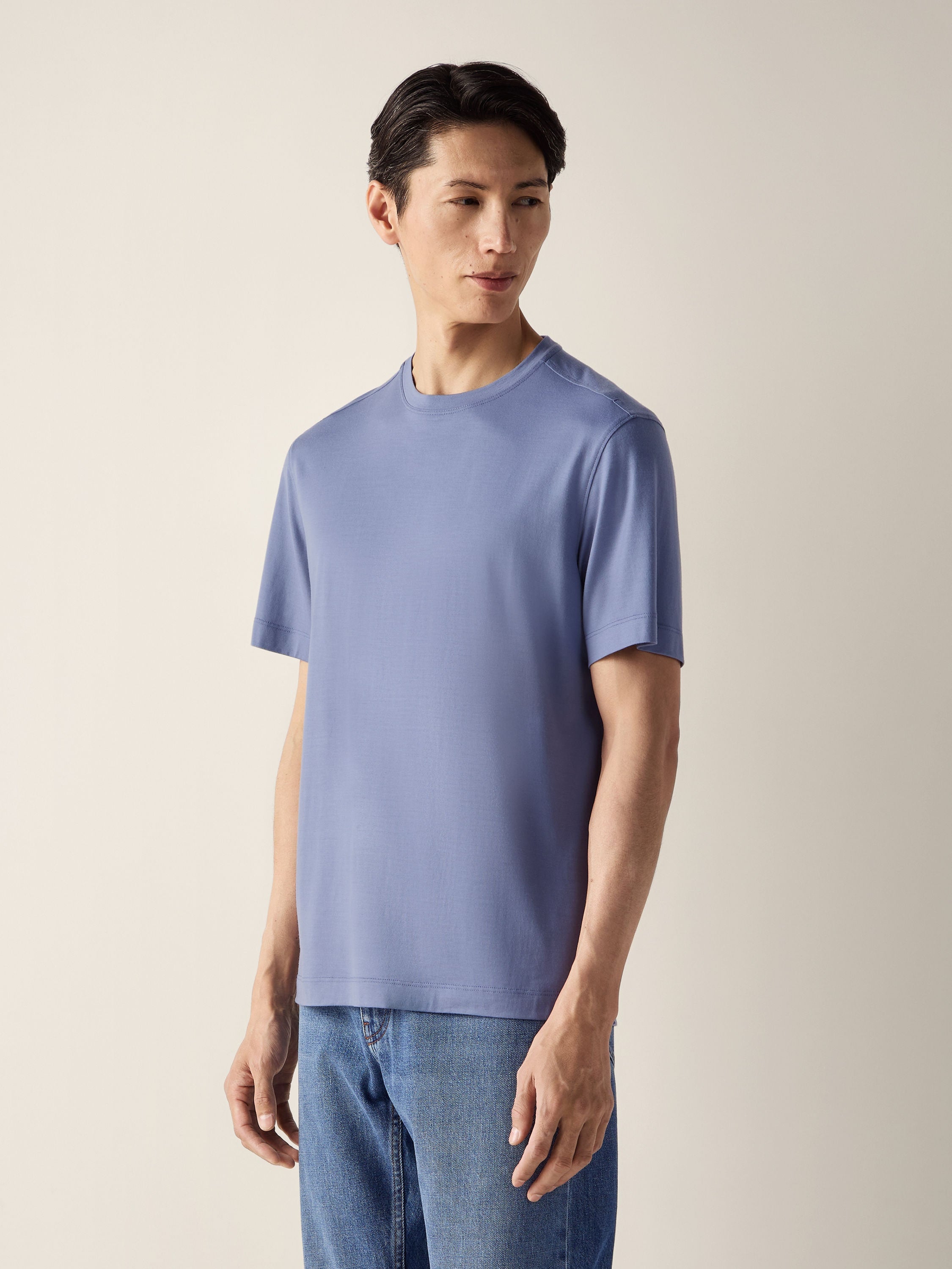 Zegna Lilac Vellus Aureum T-Shirt