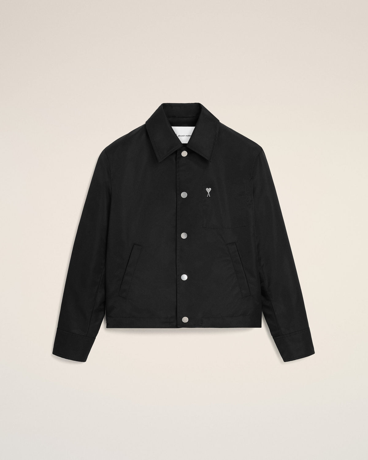 Black Nylon Ami De Coeur Stud Buttoned Jacket