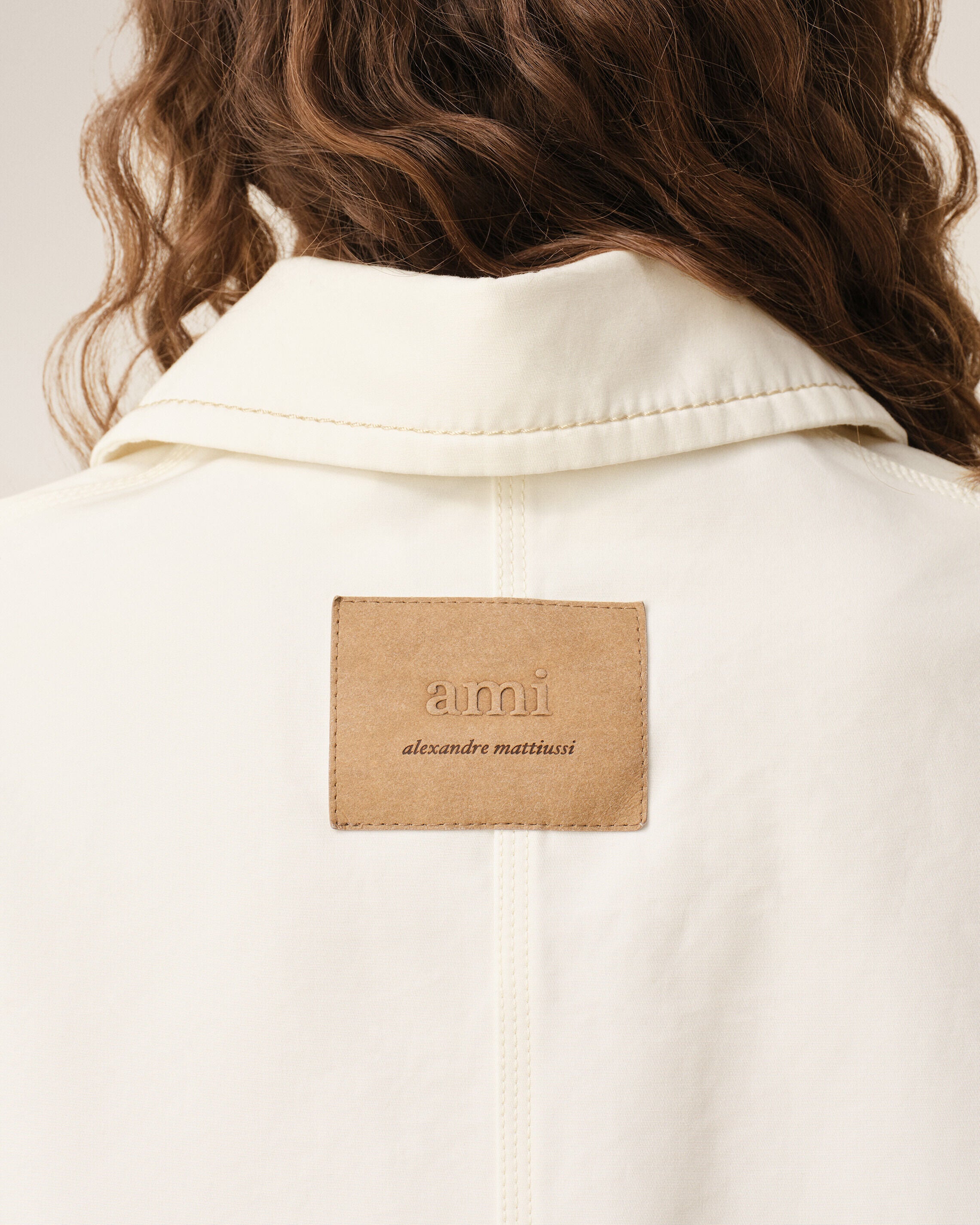 AmiParis White Cotton Worker Jacket