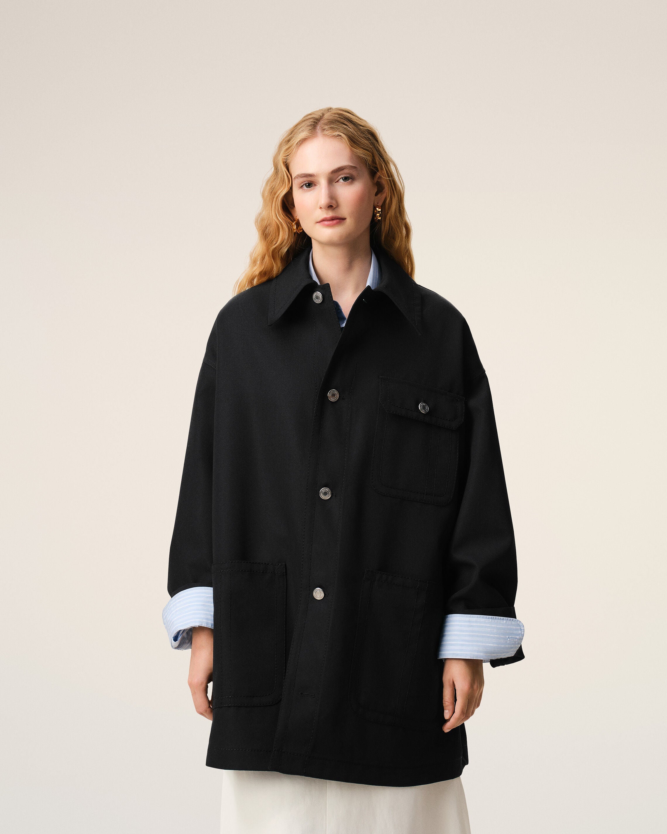 AmiParis Black New Wool Worker Jacket