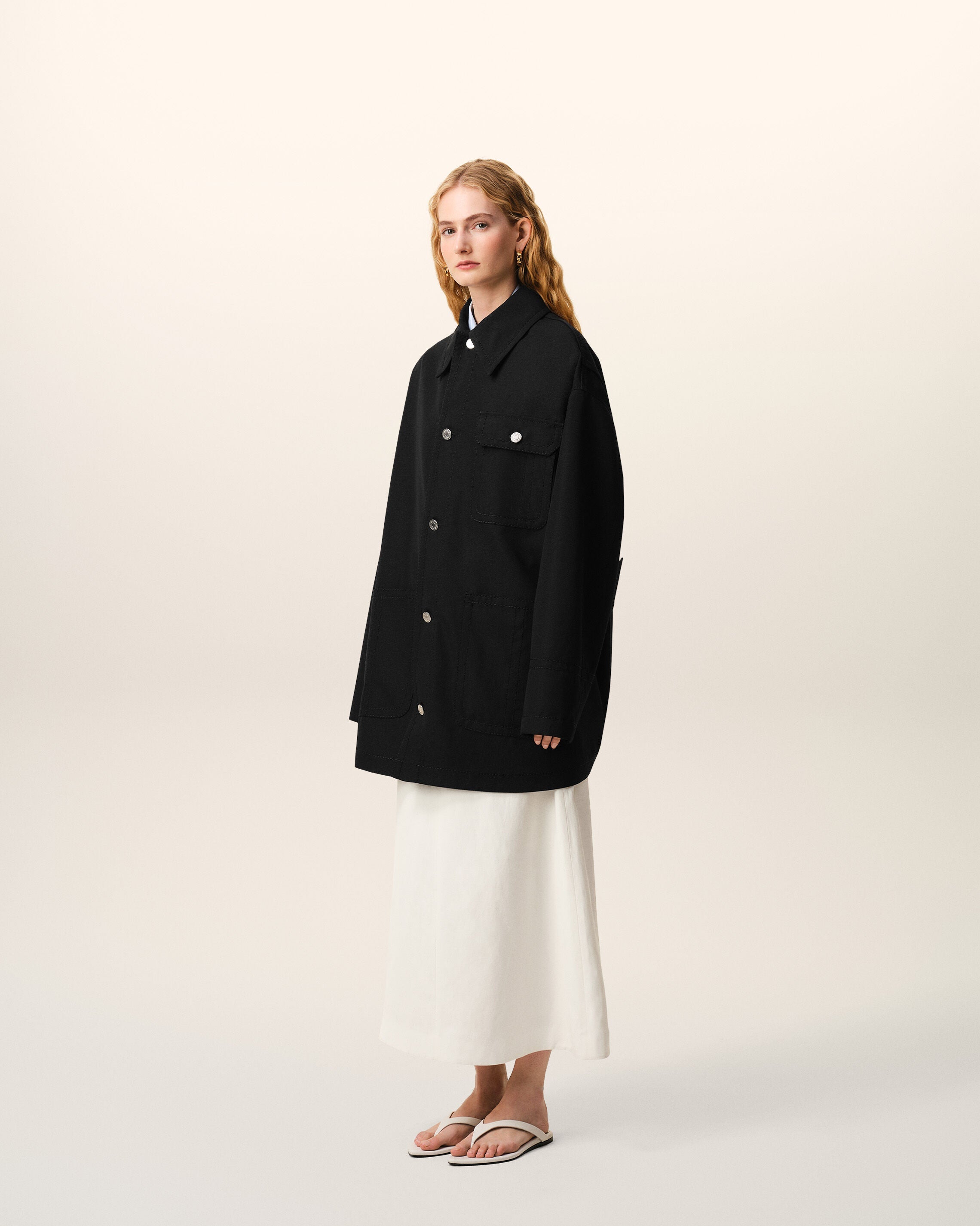 AmiParis Black New Wool Worker Jacket