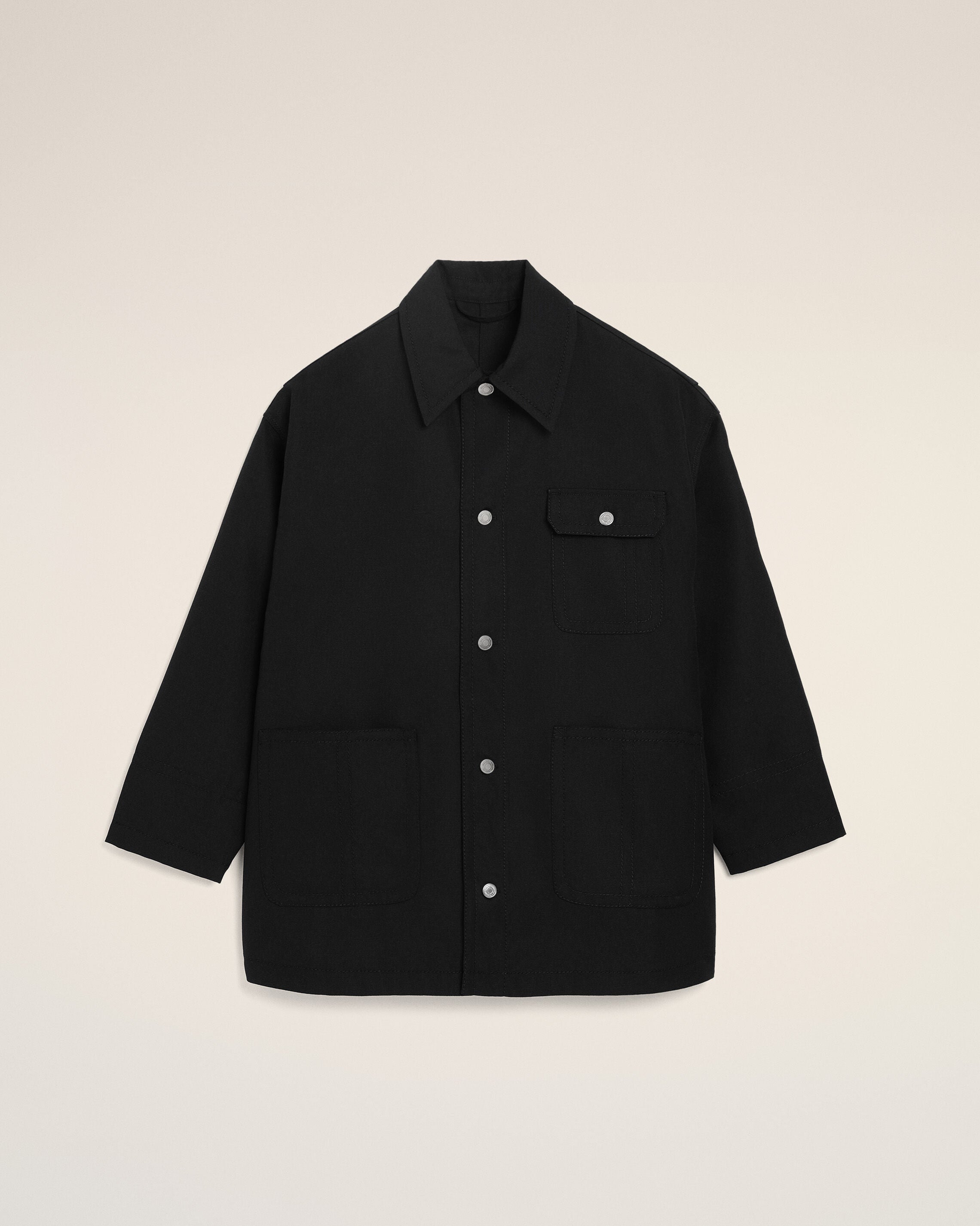 AmiParis Black New Wool Worker Jacket