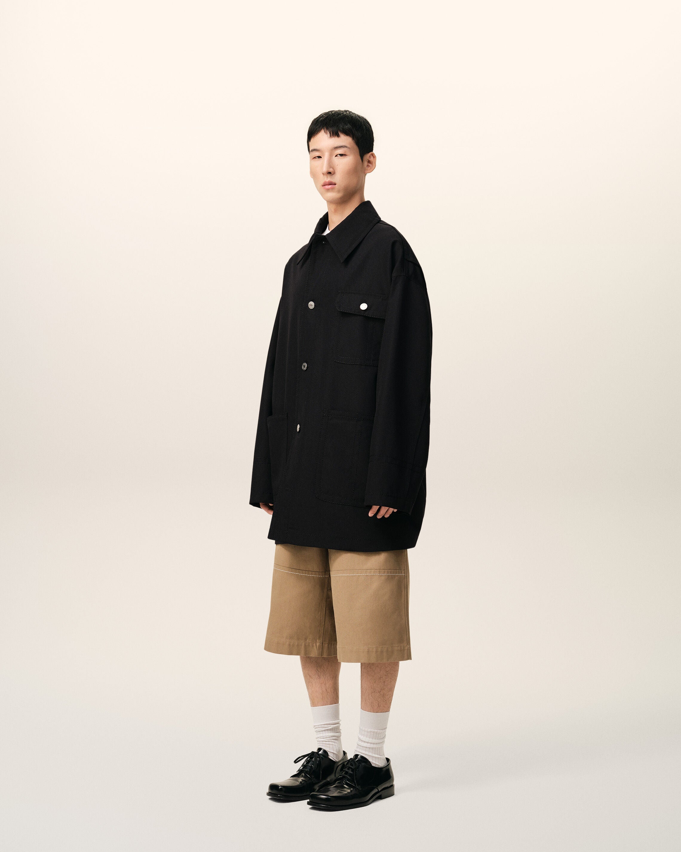 AmiParis Black New Wool Worker Jacket