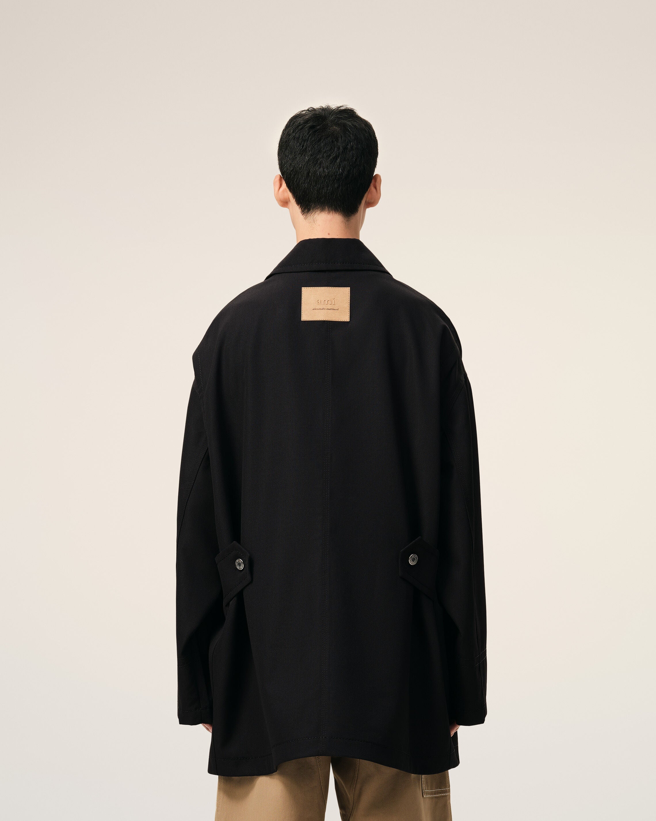 AmiParis Black New Wool Worker Jacket