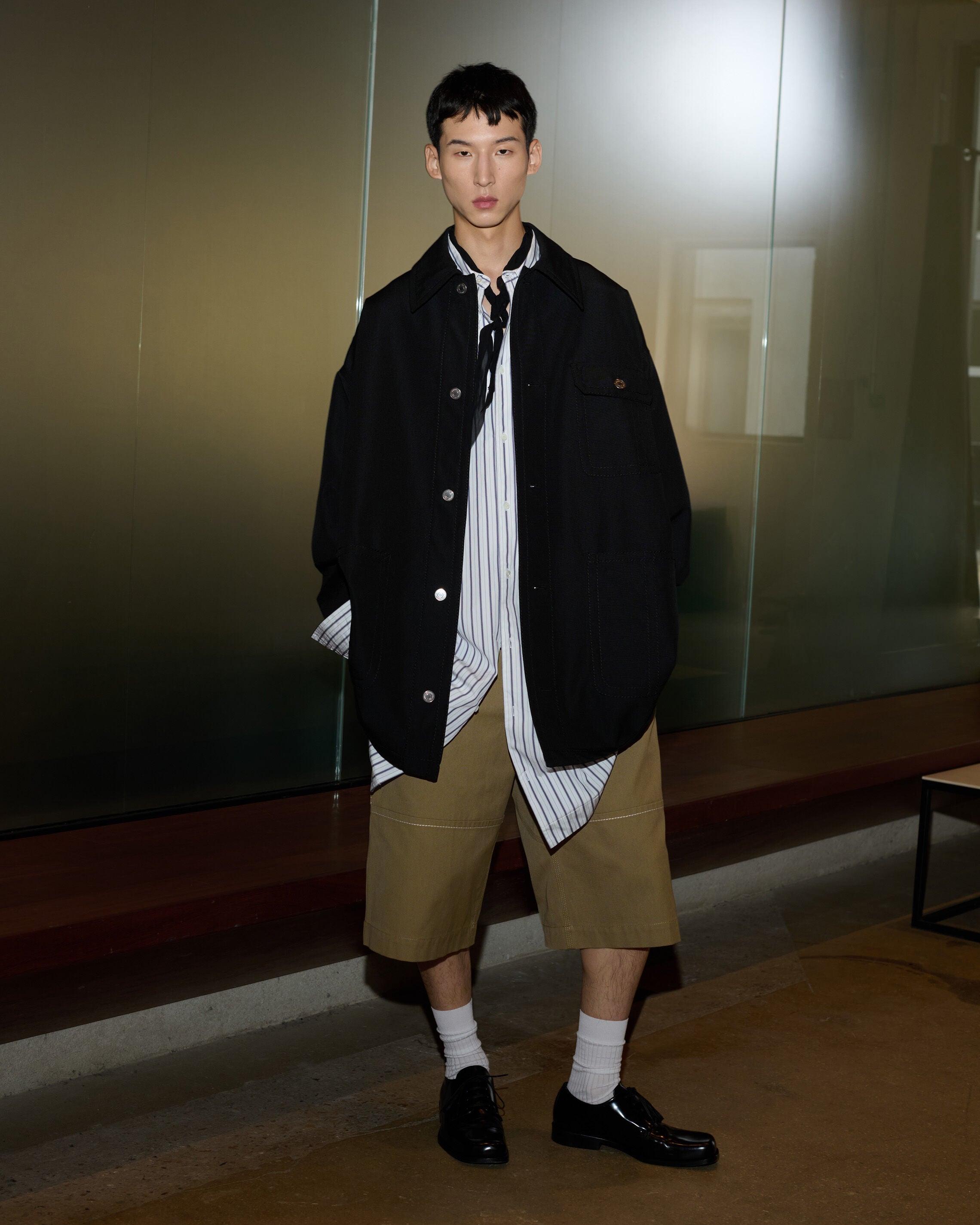 AmiParis Black New Wool Worker Jacket