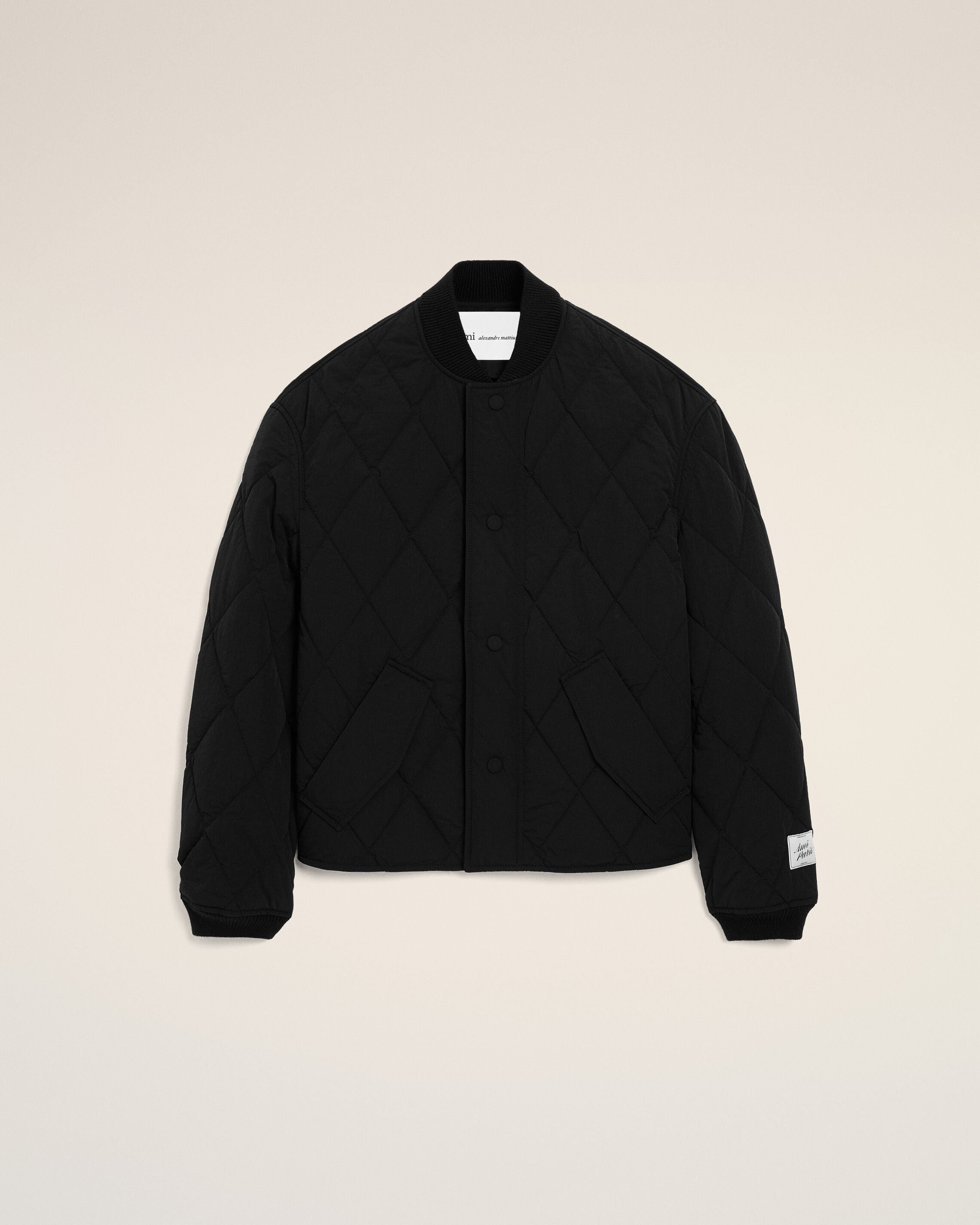 AmiParis Black Nylon Padded Jacket