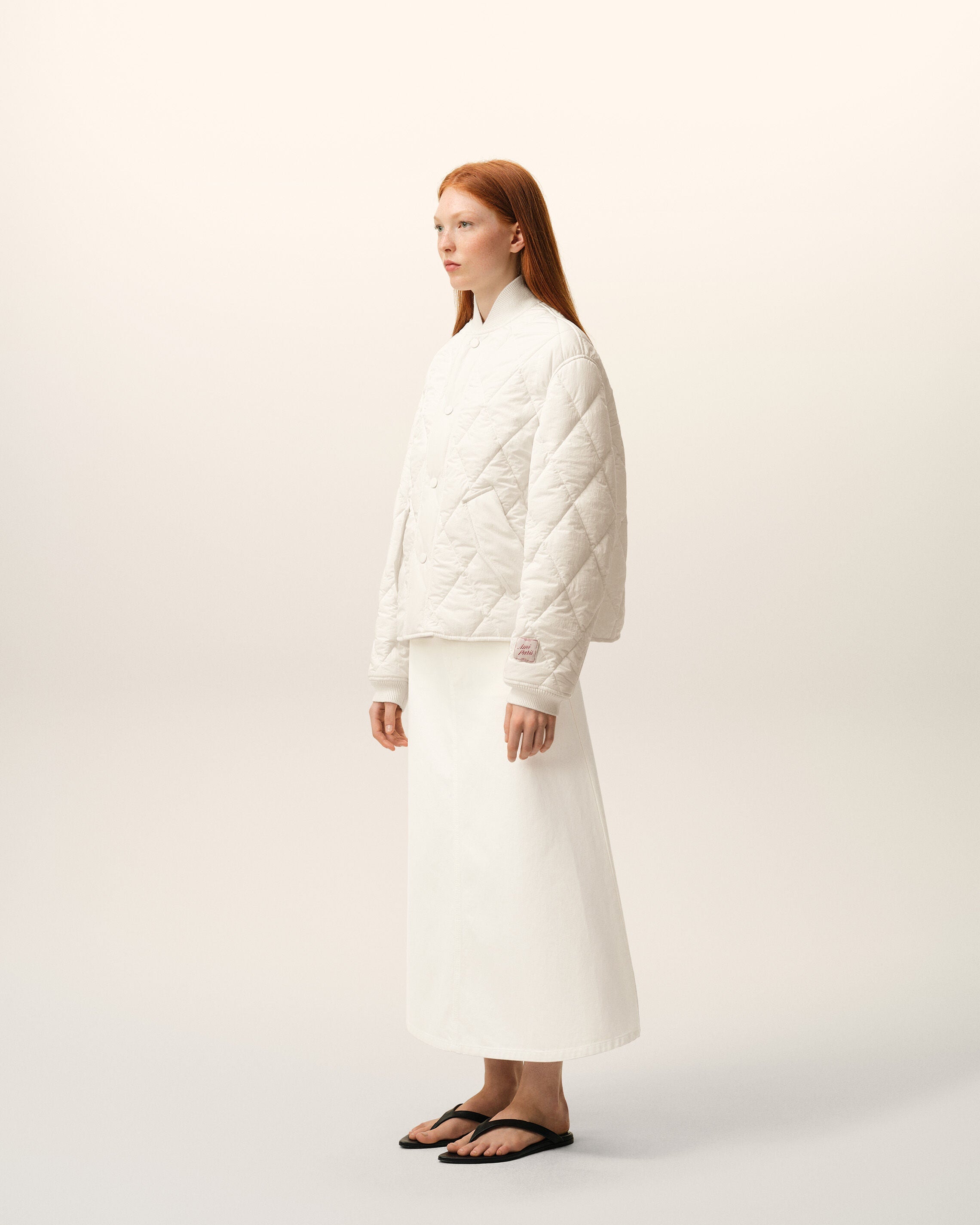 AmiParis White Nylon Padded Jacket