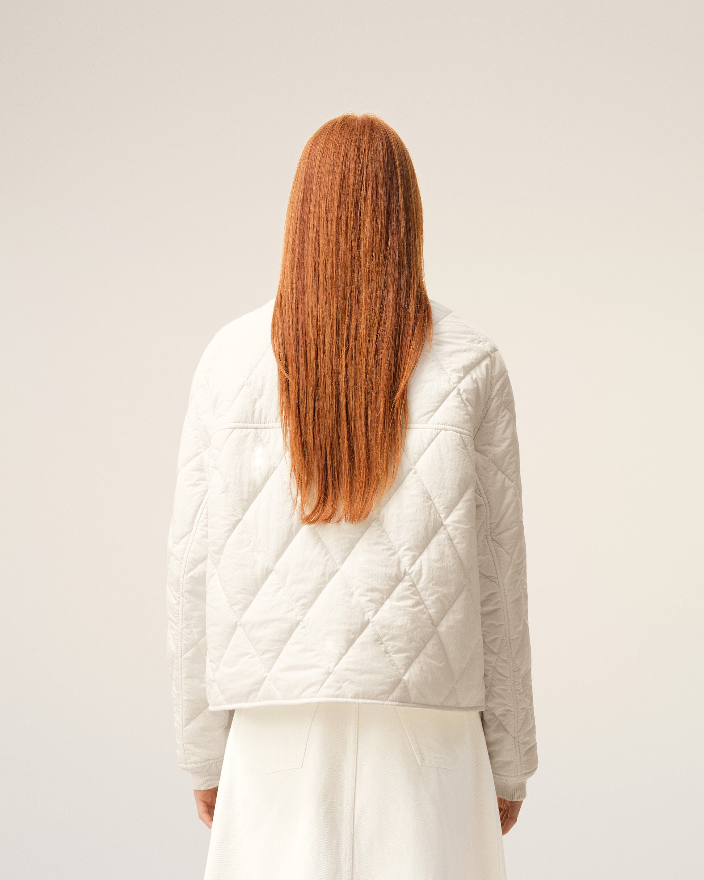 AmiParis White Nylon Padded Jacket