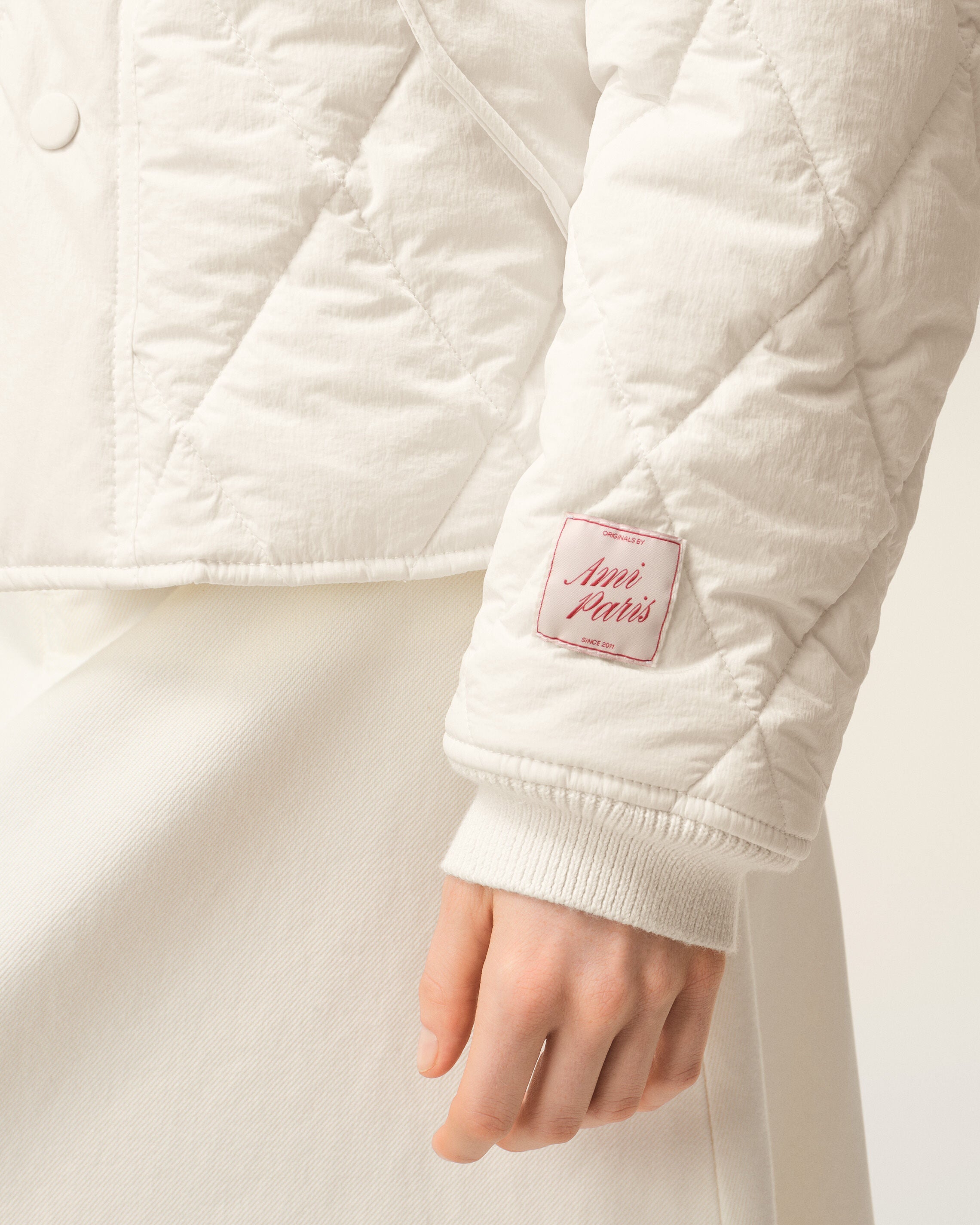 AmiParis White Nylon Padded Jacket