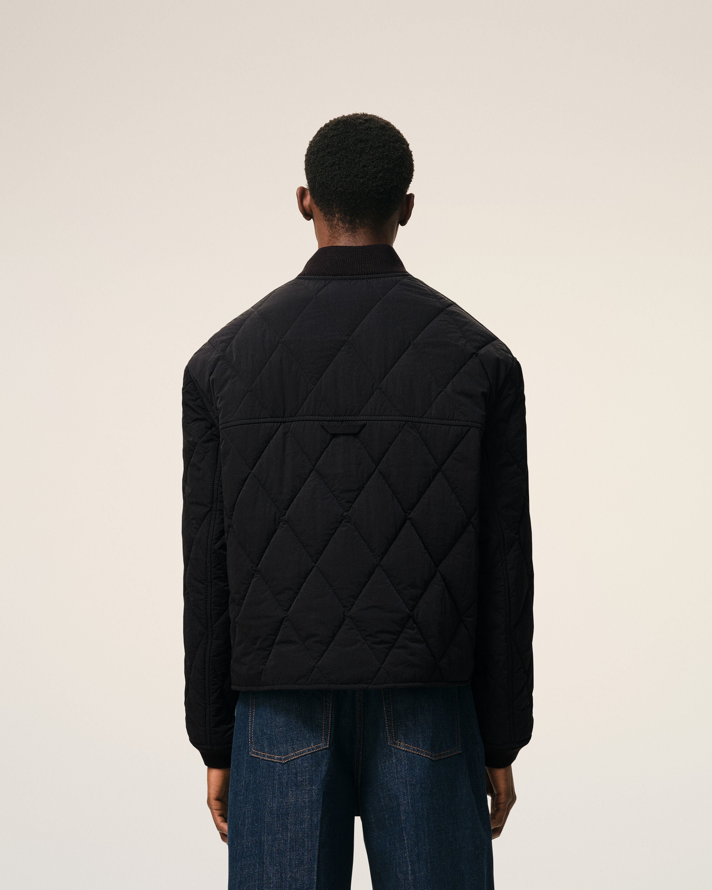AmiParis Black Nylon Padded Jacket
