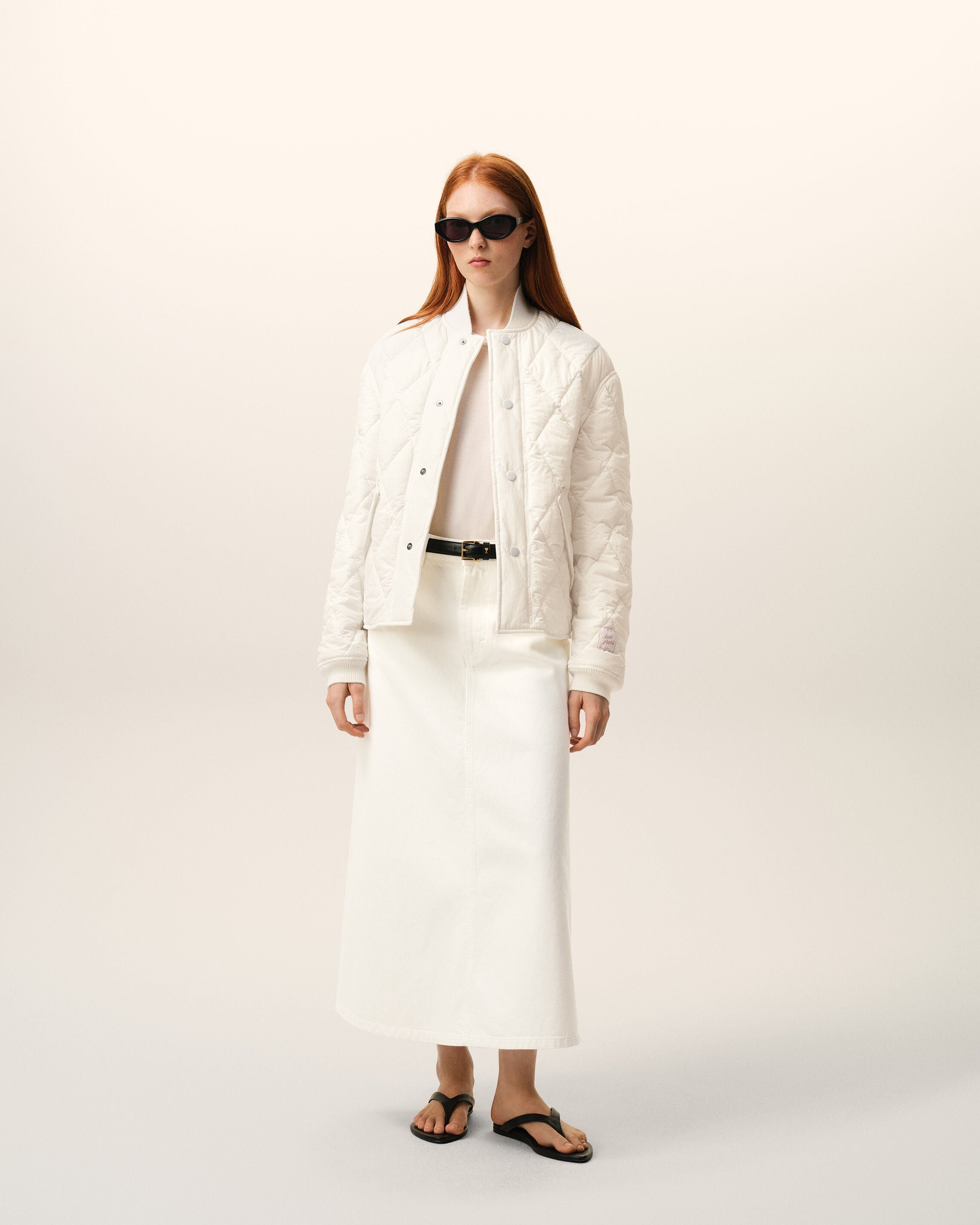 AmiParis White Nylon Padded Jacket