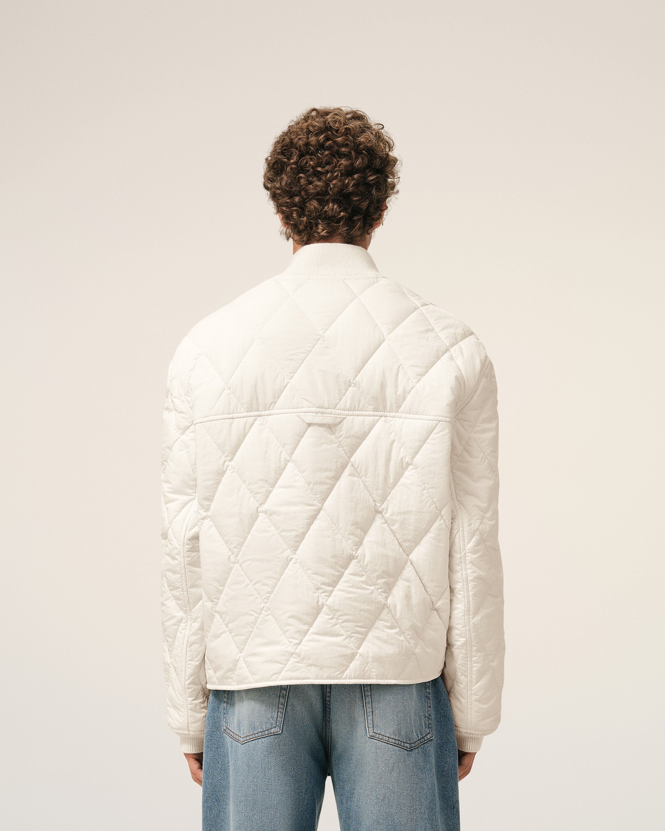 AmiParis White Nylon Padded Jacket