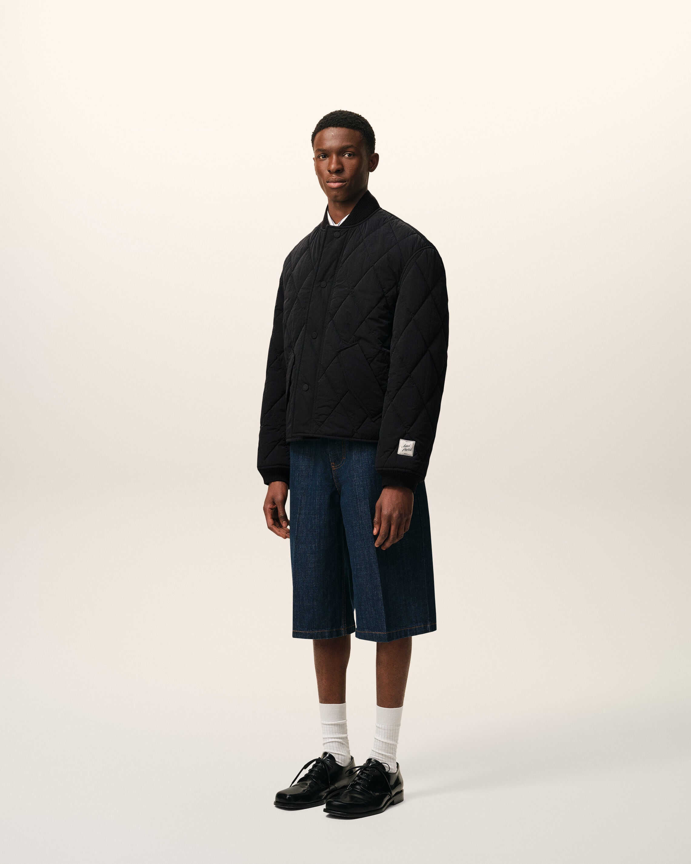 AmiParis Black Nylon Padded Jacket