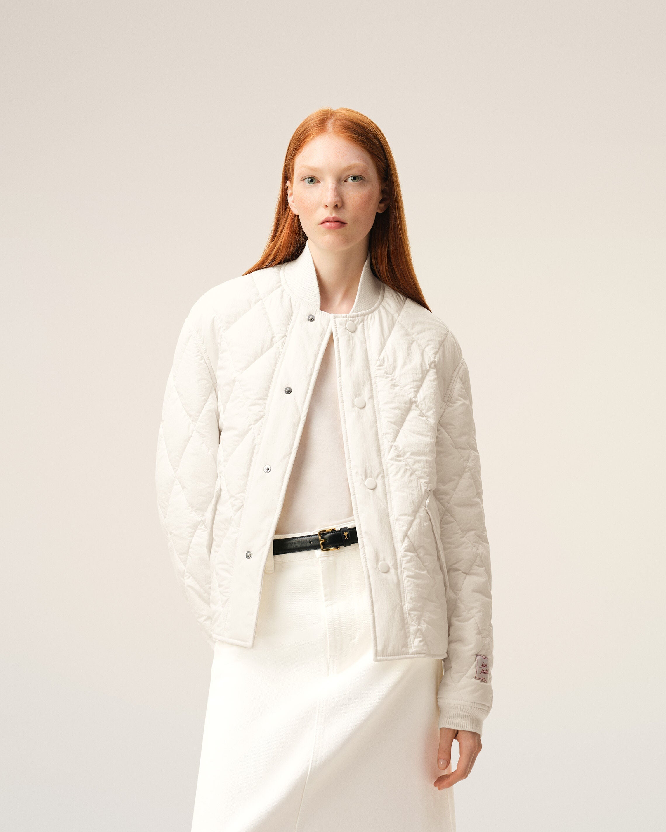 AmiParis White Nylon Padded Jacket