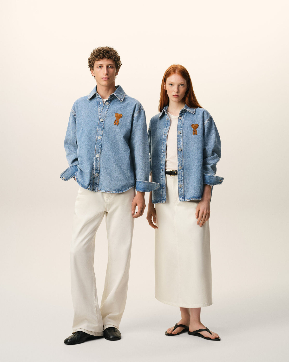 Blue Cotton Knitted Ami De Coeur Overshirt