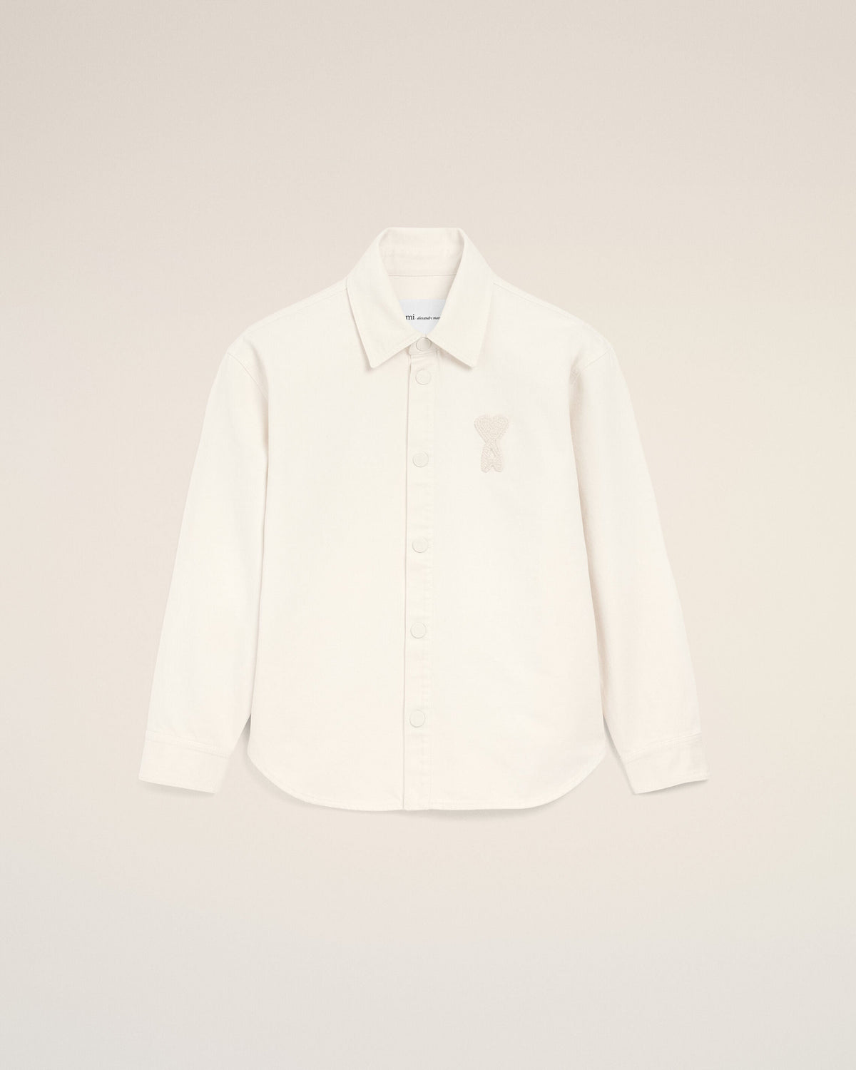 White Cotton Knitted Ami De Coeur Overshirt