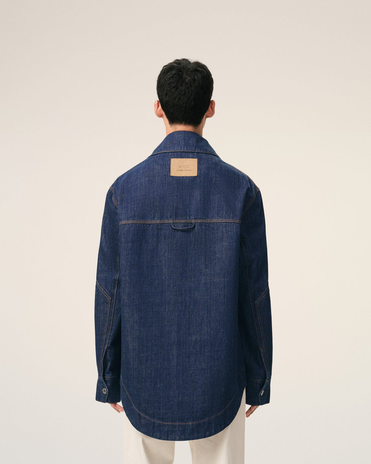 Blue Cotton Ami De Coeur Worker Worker Overshirt