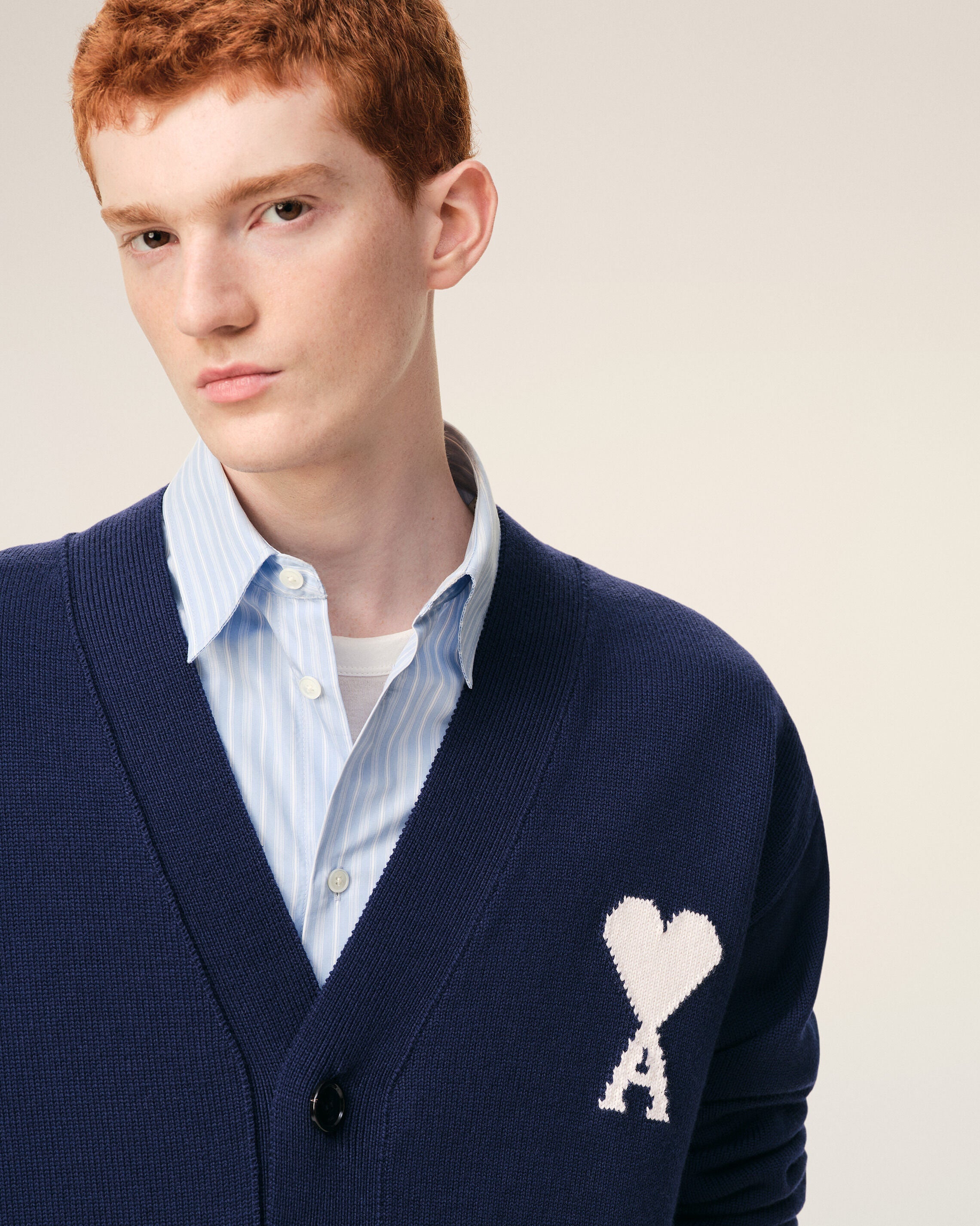 Blue Wool Ami De Coeur Cardigan