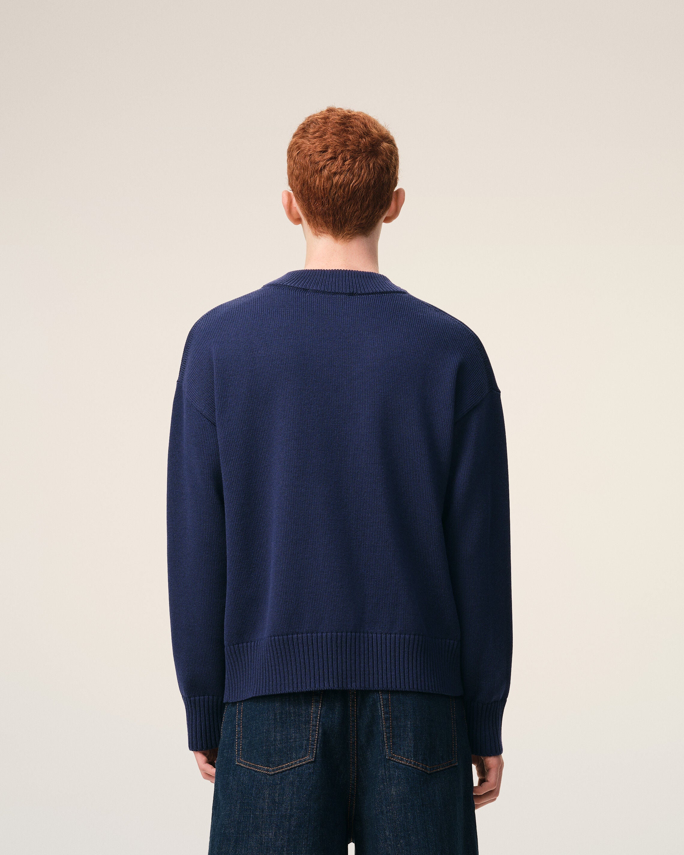Blue Wool Ami De Coeur Cardigan