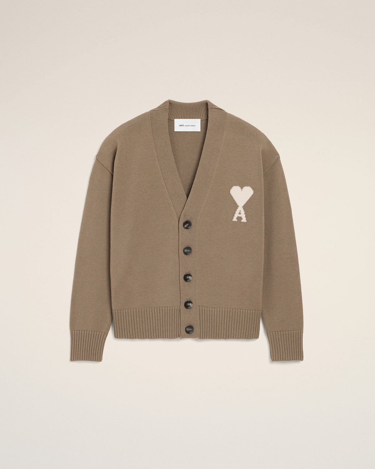 Beige Wool Ami De Coeur Cardigan