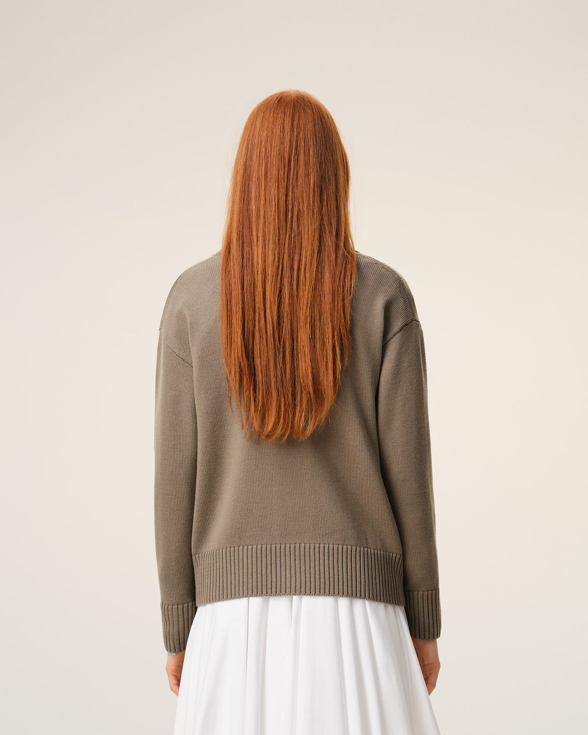 Beige Wool Ami De Coeur Cardigan
