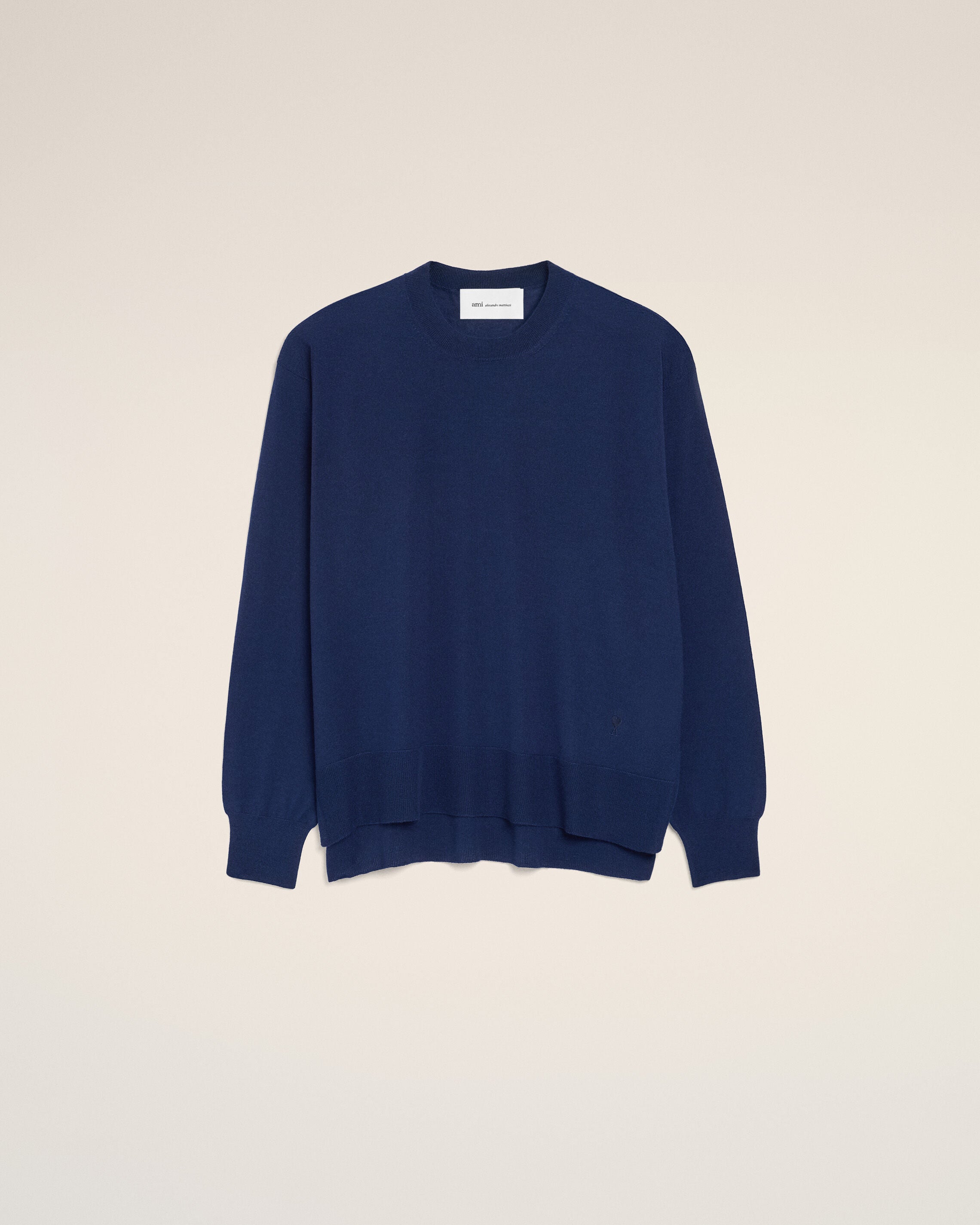 Bleu Thin Wool Crewneck Ami De Coeur Sweater