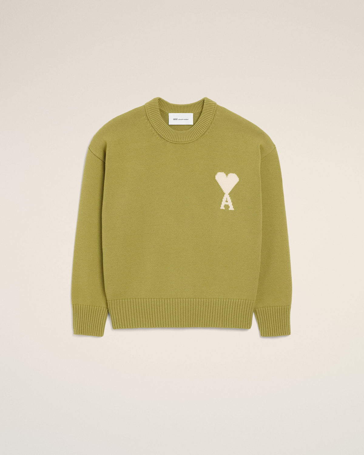 Green Wool And Cotton Crewneck Ami De Coeur Sweater