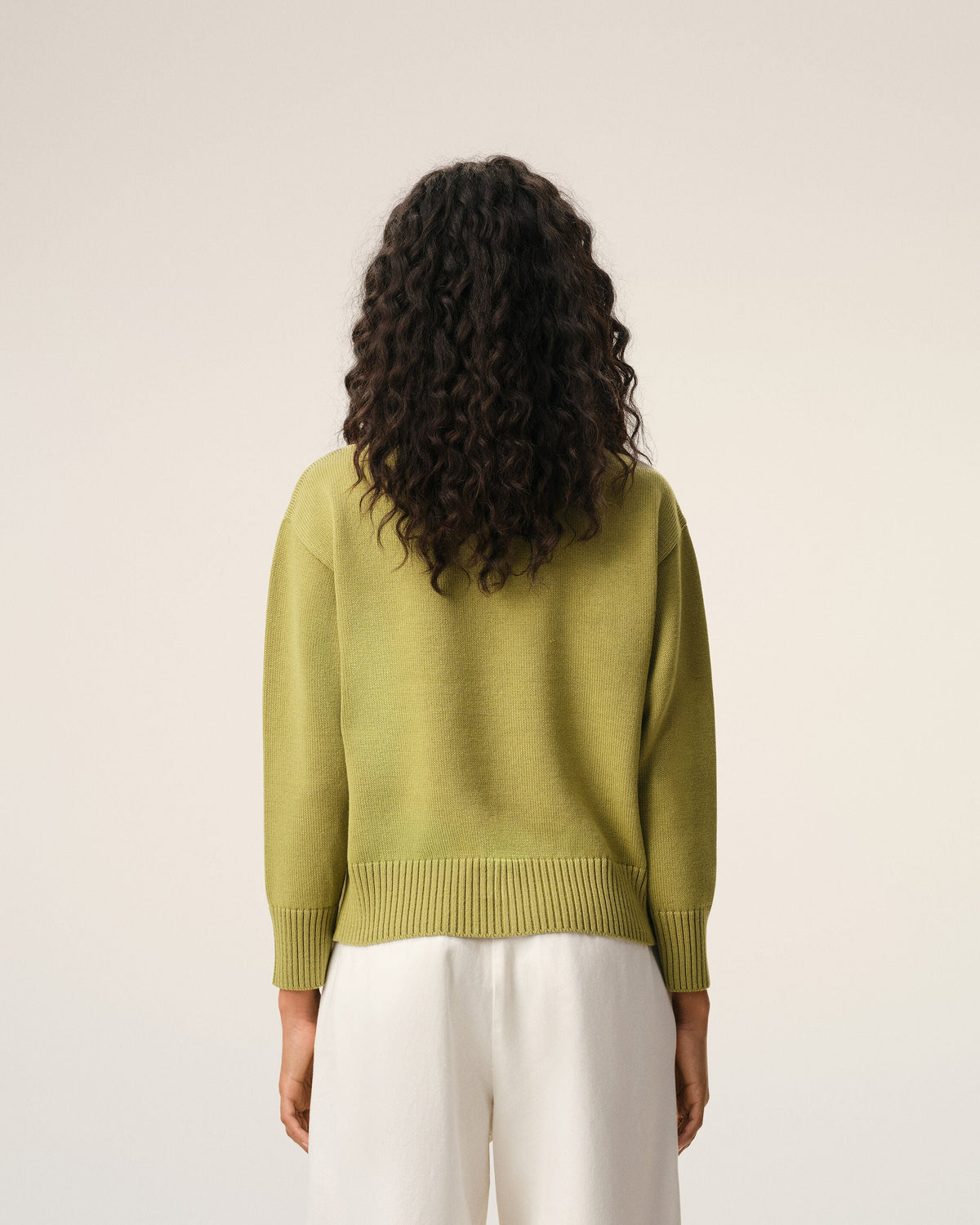 Green Wool And Cotton Crewneck Ami De Coeur Sweater