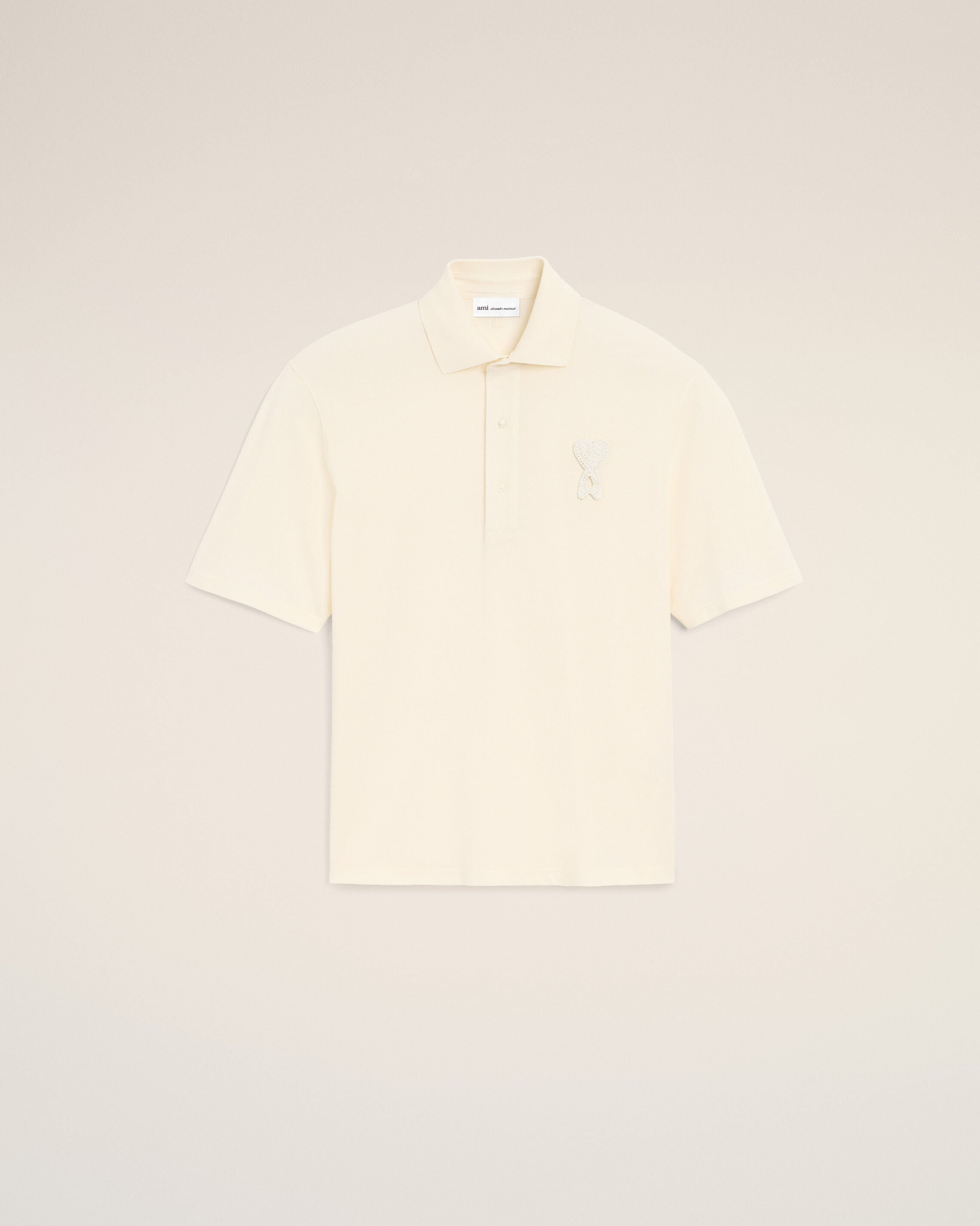 White Cotton Ami De Coeur Knitted Patch Polo