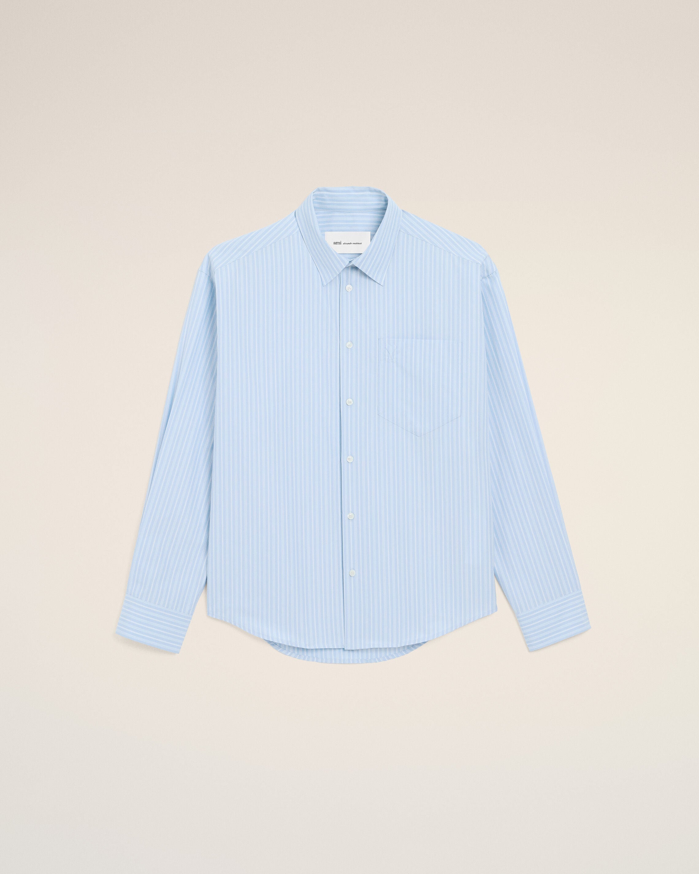 Blue Cotton Long Sleeve Ami De Coeur Boxy Shirt