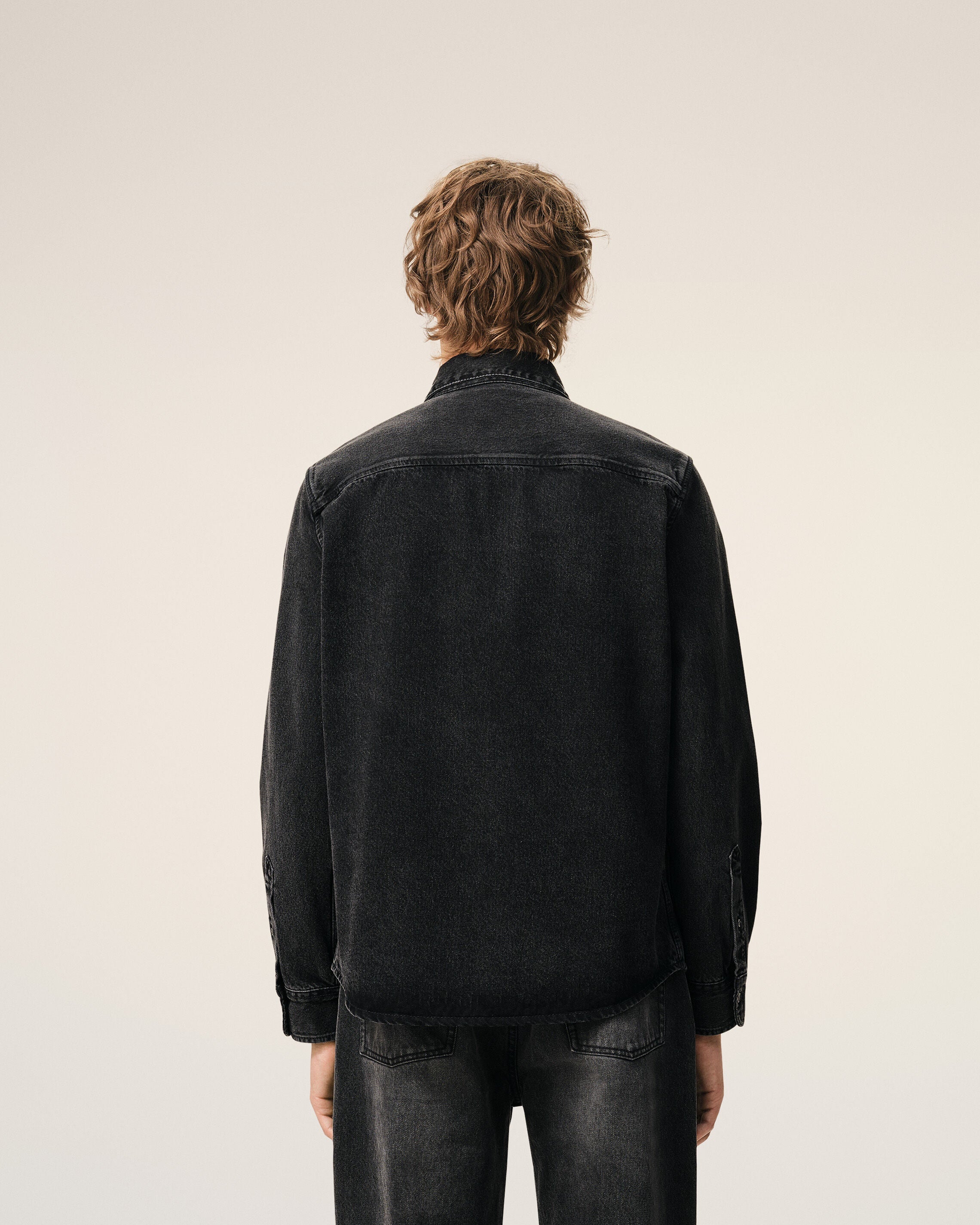 Black Denim Cotton Ami De Coeur Shirt