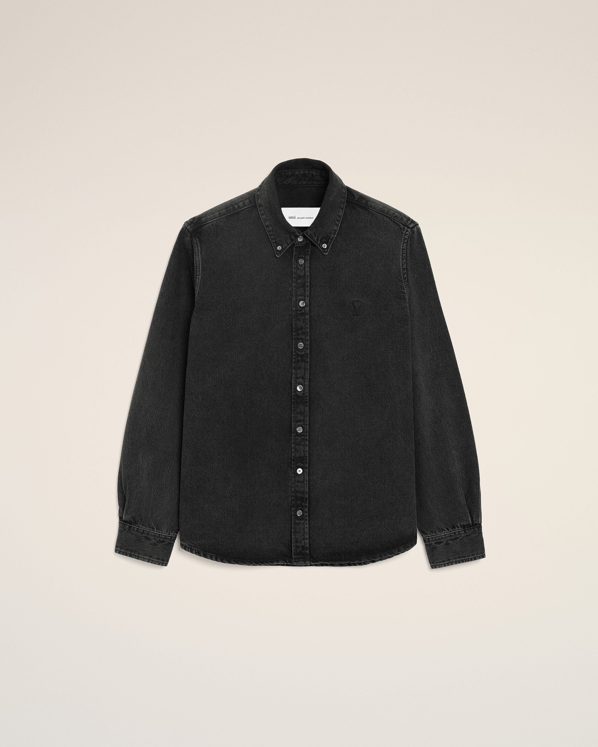 Black Denim Cotton Ami De Coeur Shirt