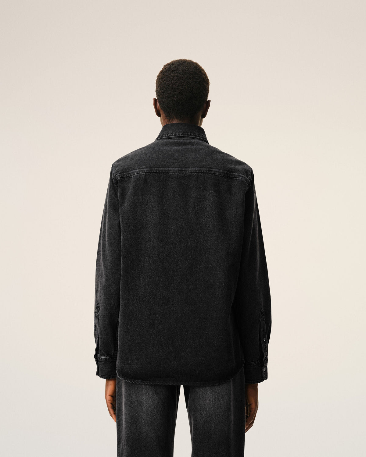 Black Denim Cotton Ami De Coeur Shirt