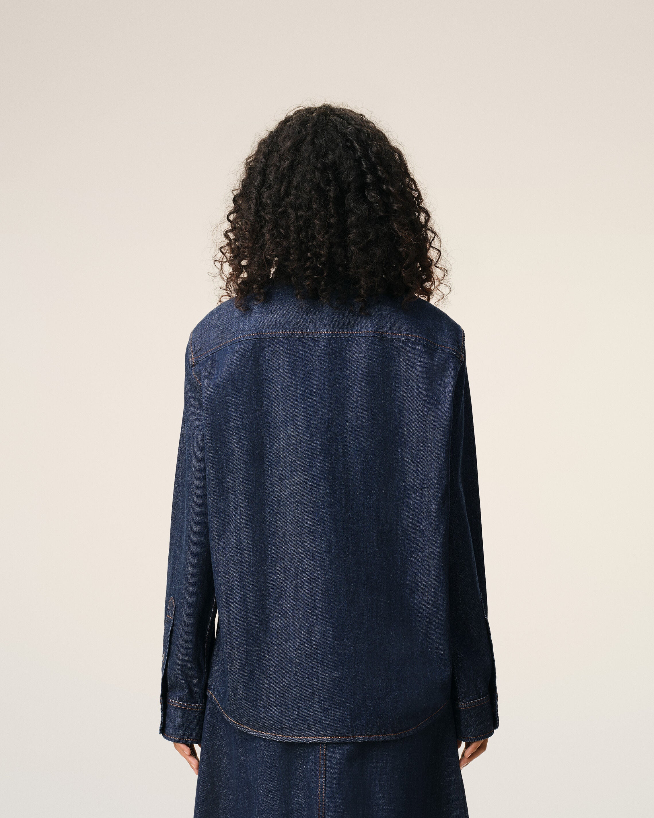 Blue Denim Cotton Ami De Coeur Shirt