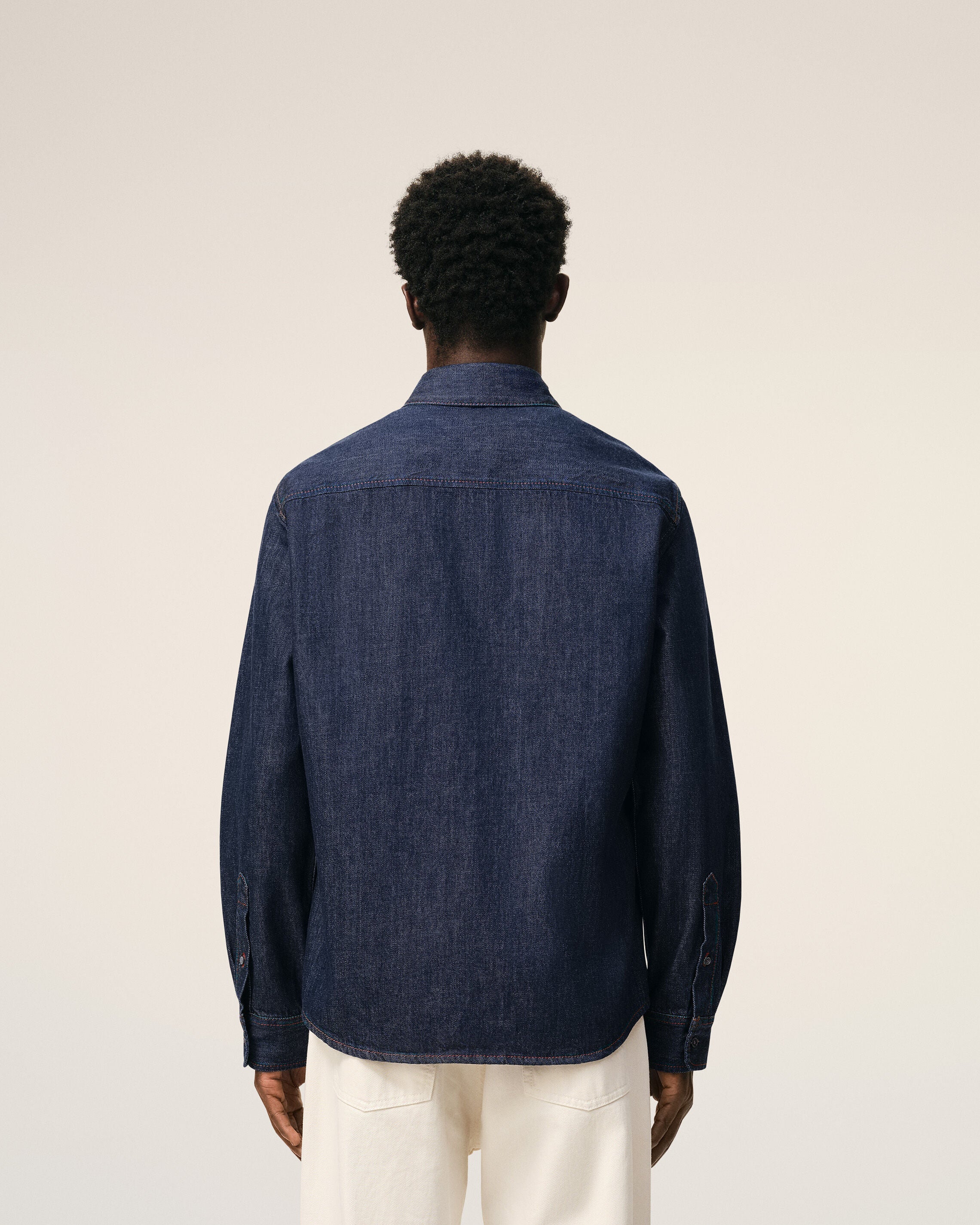 Blue Denim Cotton Ami De Coeur Shirt