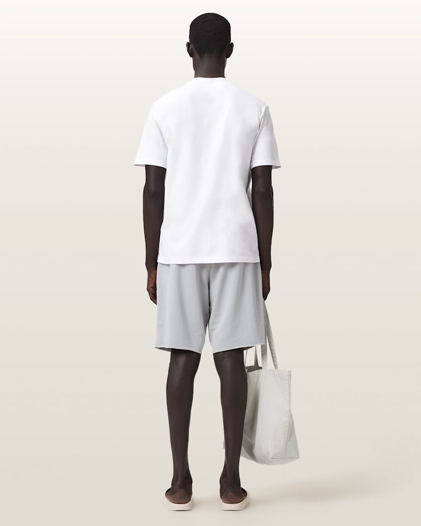 AllSaints Helix Cotton Blend Sweat Shorts Soft Ash Grey