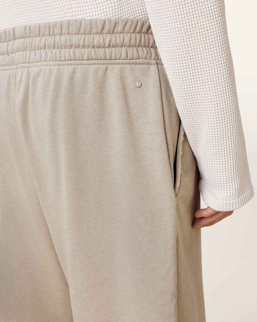 AllSaints Helix Cotton Blend Sweat Shorts Soft Ash Grey