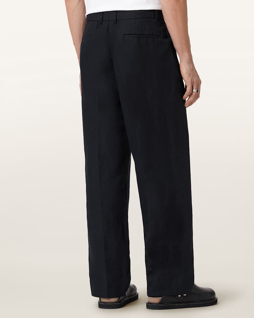 AllSaints Roland Straight Leg Pants Faded Black