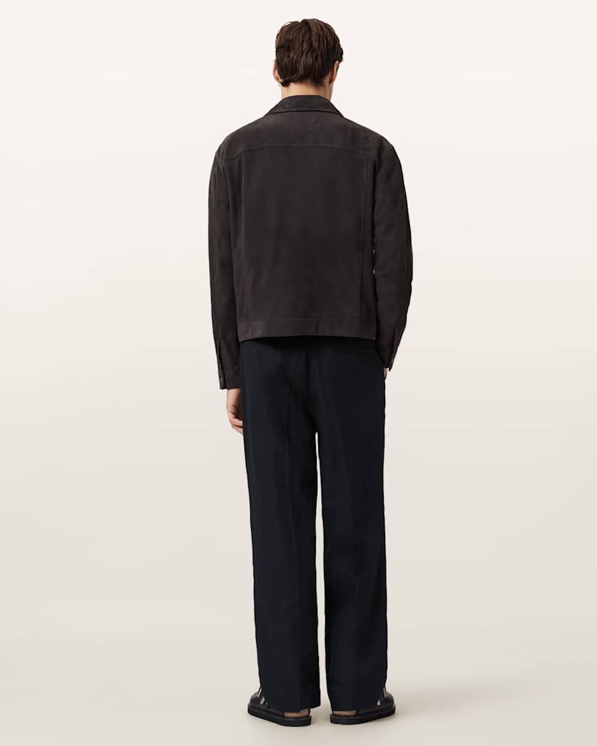AllSaints Roland Straight Leg Pants Faded Black
