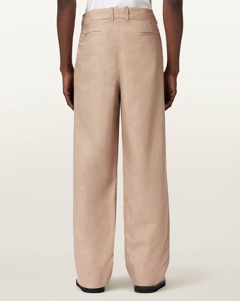 AllSaints Roland Straight Leg Pants Faded Black
