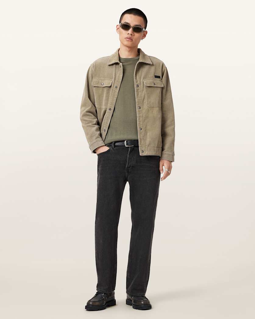 AllSaints Mode Merino Crew Neck Ramskull Sweater Powdered Green