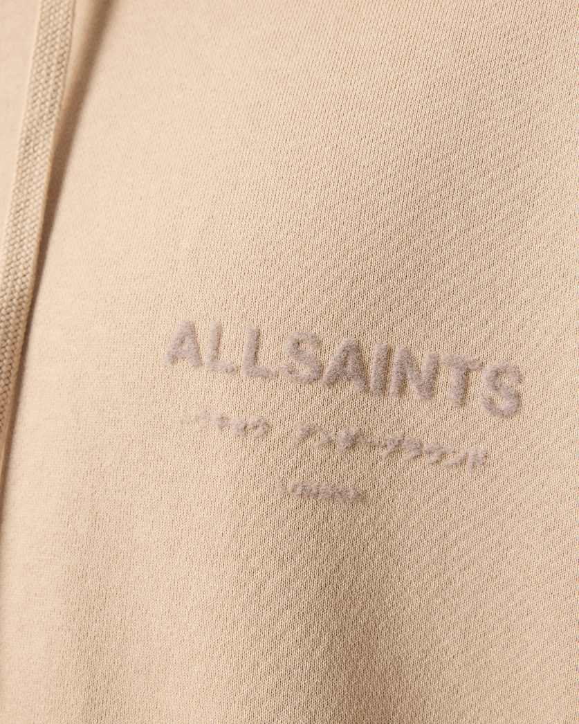 AllSaints Xander Long Sleeve Cotton Hoodie Sunset Brown