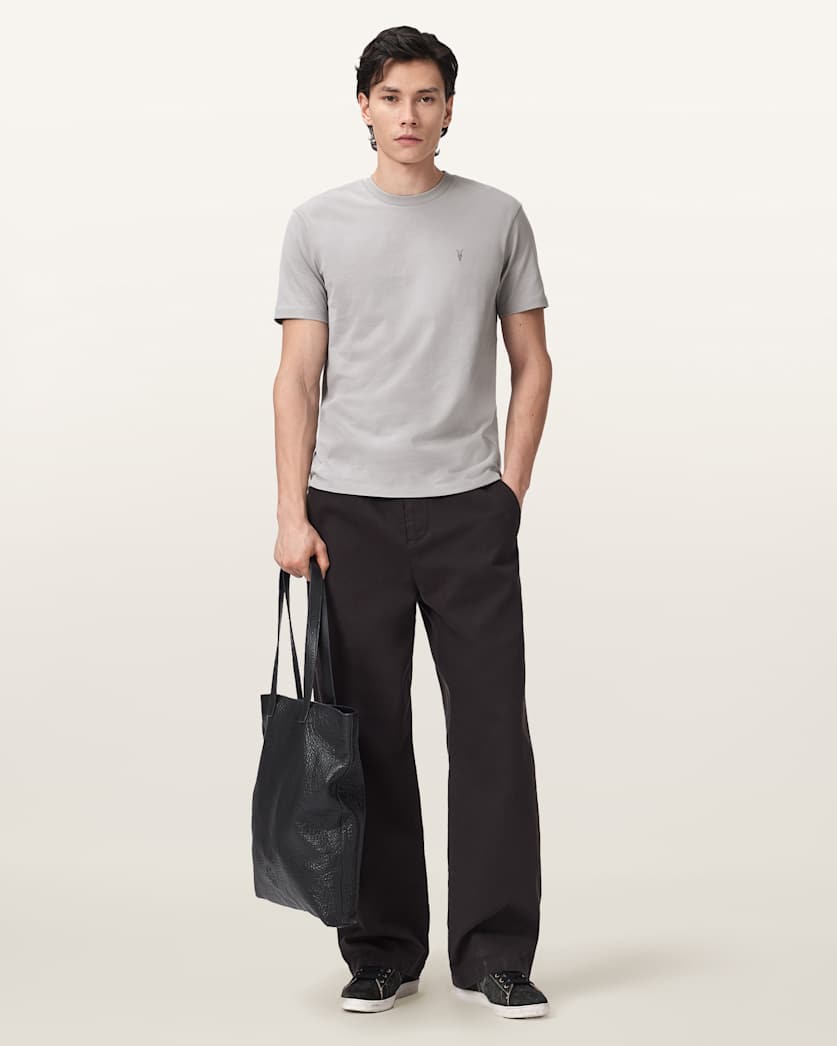 AllSaints Dexter Short Sleeve Ramskull T Shirt Optic White