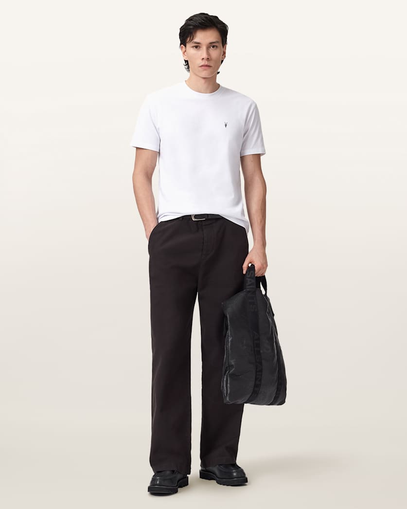 AllSaints Dexter Short Sleeve Ramskull T Shirt Optic White