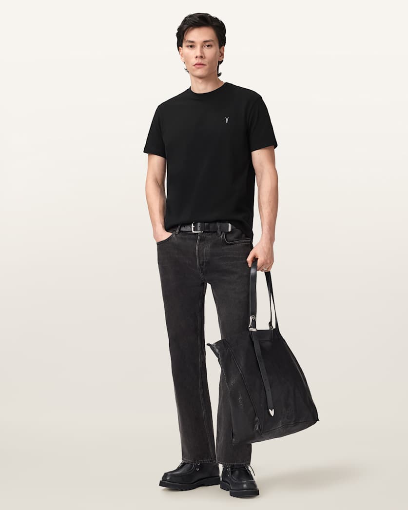 AllSaints Dexter Short Sleeve Ramskull T Shirt Optic White