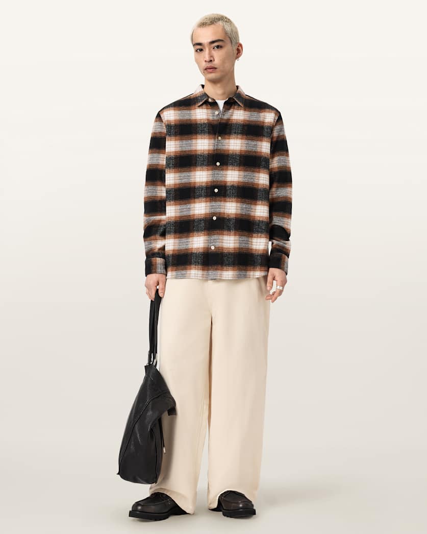 AllSaints Jackson Wide Leg Pants Pebble White