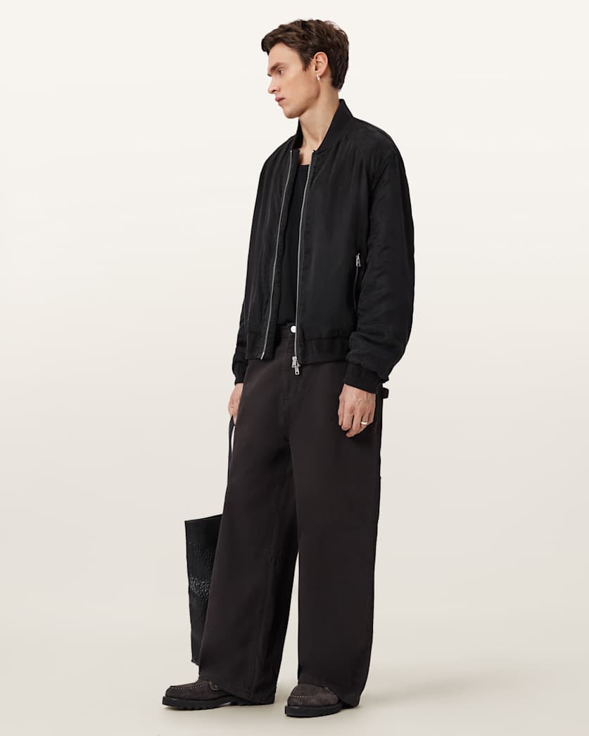 AllSaints Jackson Wide Leg Pants Pebble White