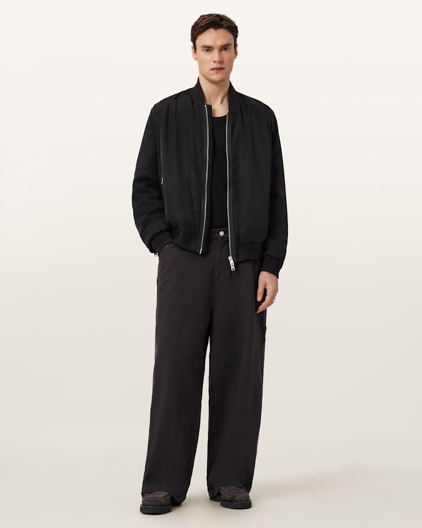 AllSaints Jackson Wide Leg Pants Pebble White